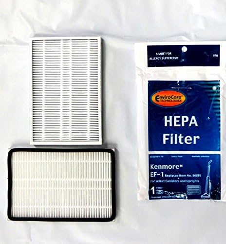 Vacuum Cleaner Bags 2 Envirocare Kenmore Hepa Filters Replacement 86889 20-86889 EF-1