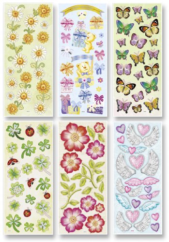 Imagen principal de Folia 1311 - Pegatinas efecto 3D de flores (6 láminas) [Importado de Alemania]