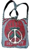 Peace Sign Purse Handbag Recycled Rice Bag