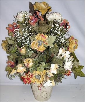 24" Vintage Peony Silk Flower Arrangement