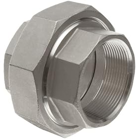 Merit Brass K487-12 Union, 3/4" NPT Female, Class 150 304 Stainless Steel Cast Pipe Fitting