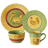 222 Fifth Avenue Chez Rooster 16-piece Dinnerware Set, Service for 4 by 222 Fifth