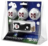 Mississippi State Bulldogs 3 Golf Ball Gift Pack w/ Spring Action Tool - NCAA College Athletics