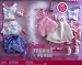 Barbie Fashion Fever - 12+ Piece Fashion Clothes Set (2006) : fur scarf, white and pink dresses, and more