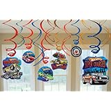 Hot Wheels Hanging Swirl Decorations (12pc)