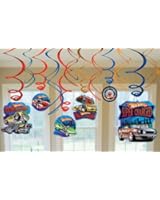 Hot Wheels Hanging Swirl Decorations (12pc)