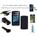 6 Items Accessories Bundle Kit for Sony Walkman NWZ-A864 & NWZ-A865 (8GB / 16GB) MP3 Player: Includes Black Silicone Case, LCD Screen Protector, USB Wall Charger, USB Car Charger, 2in1 USB Cable and Light Blue Fishbone Style Keychain