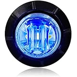 Maxxima M09300BCL Blue 3/4" Round LED Clear Lens Courtesy Marker Light