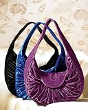 Velvet-hobo bag