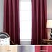 Faux Silk Satin Grommet Curtain 104"W X 84"L Pair - Burgundy - FS