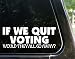 If we quit voting - will they all go away? funny decal / sticker