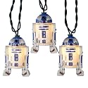 Kurt S. Adler 10-Light Star Wars Plastic R2D2 Light Set, 30-Inch Lead Wire and 12-Inch Spacing.