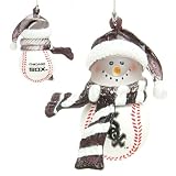 Chicago White Sox MLB Striped Acrylic Snowman Ornament (3)