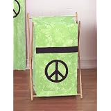 Baby and Kids Clothes Laundry Hamper for Lime Groovy Peace Sign Tie Dye Bedding by JoJo Designs