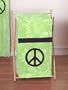 Baby and Kids Clothes Laundry Hamper for Lime Groovy Peace Sign Tie Dye Bedding