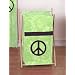 Baby and Kids Clothes Laundry Hamper for Lime Groovy Peace Sign Tie Dye Bedding
