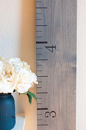 Wooden Growth Chart Ruler: Weathered Gray