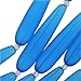 Cultured Sea Glass, Long Teardrop Beads 38x9mm, 5 Pieces, Dark Capri Blue