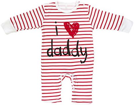 Baby Romper Unisex (90 (7-12 M), I Love Daddy