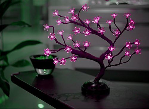 Lightshare 16Inch 36LED Cherry Blossom Bonsai Light,Pink Light