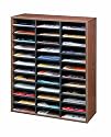 Fellowes Literature Organizer, 36 Letter Size Compartments, Medium Oak (25063)