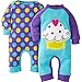 Gerber Girls' 2 Pack Coveralls, Cupcake, 12 Months