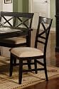Furniture online: Set of 2 "X" Cross-Back Design Black Dining Chairs