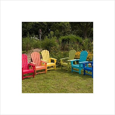 Polywood Outdoor Furniture South Beach Dining Chair - Sunset Red-Recycled Plastic Materials