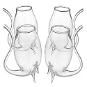 Oenophilia Porto Set of 4 Sippers - Clear
