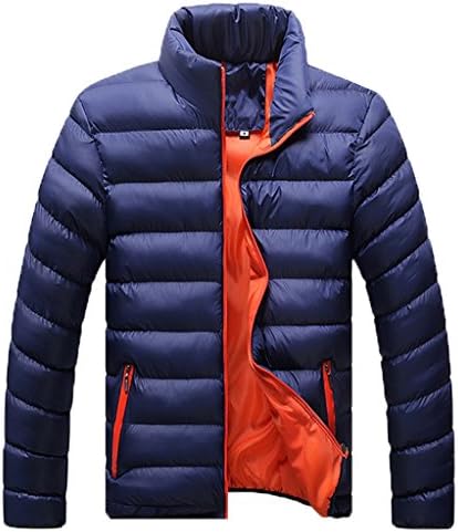 Weatherproof Packable Down Puffer Coat Lightweight Down Winter Jacket for Men (S, Navy)