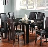 Review visiondecor Furniture  / Contemporary Cappuccino Finish Dining Table w/Lazy Susan