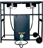 King Kooker 82/82TKD Portable Dual-Burner Propane 30-Inch Patio Cart