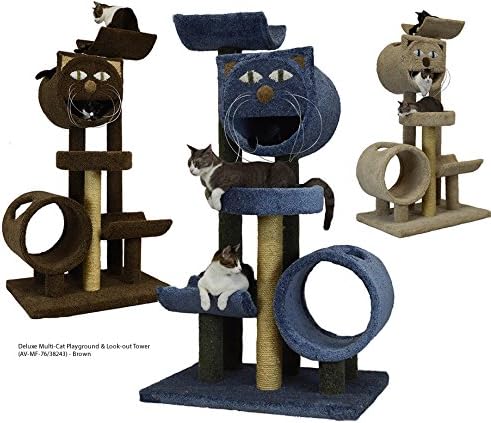 Deluxe Multi-Cat Playground & Look-out Tower (Beige)