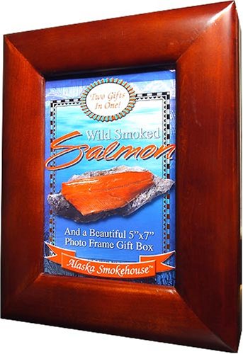 Smoked Salmon Large Photo Frame Sockeye Style, 8 oz by Alaska Smokehouse