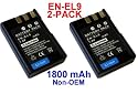 Nextop-2 Packs Nikon EN-EL9 Brand New 1800mAh COMPATIBLE Battery for Nikon D40, D40x, D60