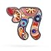 Pink and Orange Chai Pin from the Artazia Collection #754 JP