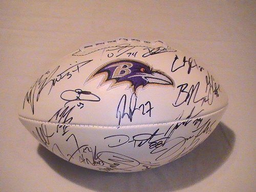 2011 BALTIMORE RAVENS TEAM SIGNED AUTOGRAPHED FOOTBALL JOE FLACCO COA + HOLOGRAM
