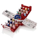Smartek Travel Foldaway Red Sewing Box with Accessories