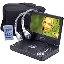 Audiovox D1809PK 8-Inch LCD Slim Line Portable DVD Player with Headphones (Black)