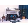 Twin / Full Pine Wood & Metal Convertible Futon Bunk Bed (Bunkbed)