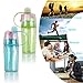 SALUS Sport Drinking and Misting Spray Water Bottle, Outdoor Sport Drinking, BPA FREE, 600 ml (Clear Green)
