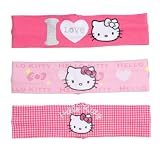 Hello Kitty - Lot de 3 Bandeaux pour Cheveux - 3 motifs différents