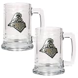 Purdue Boilermakers 2pc 15oz Glass Tankard Set NCAA College Athletics