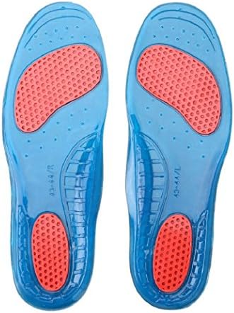 Tender Soles Plantar Fasciitis Gel Insoles - Mens and Womens Full-Foot Non-Slip Athletic Walking Insoles (9-11 Women's)