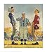 Coin Toss by Norman Rockwell. Size 19.80 inches width by 21.99 inches height. High Quality Art Poster Print