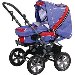 Hoco SPL08-142-00006 - Zaphir ODX Azuro - Schwenkschieber - Kinderwagen inkl. Tragetasche 3in1, inkl. Adapter f. Babyschale Twin 0+, 12" Luftr�der kugelgelagert