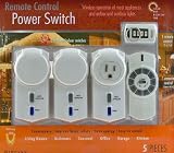 Remote Control Power Switch for Wireless Operating Indoor and Outdoor Lights & Appliances
