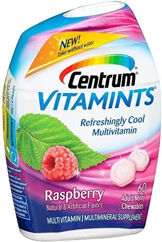 Centrum Vitamints Refreshingly Cool Multivitamin, Raspberry, 60 Adult (6 Pack)