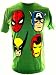 Search : Marvel Comics Mens T-Shirt - Minty Green Faces (Spider-Man, Wolverine)