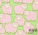 By The Yard Pink Piggy Quilt Cotton Flannel Fabric